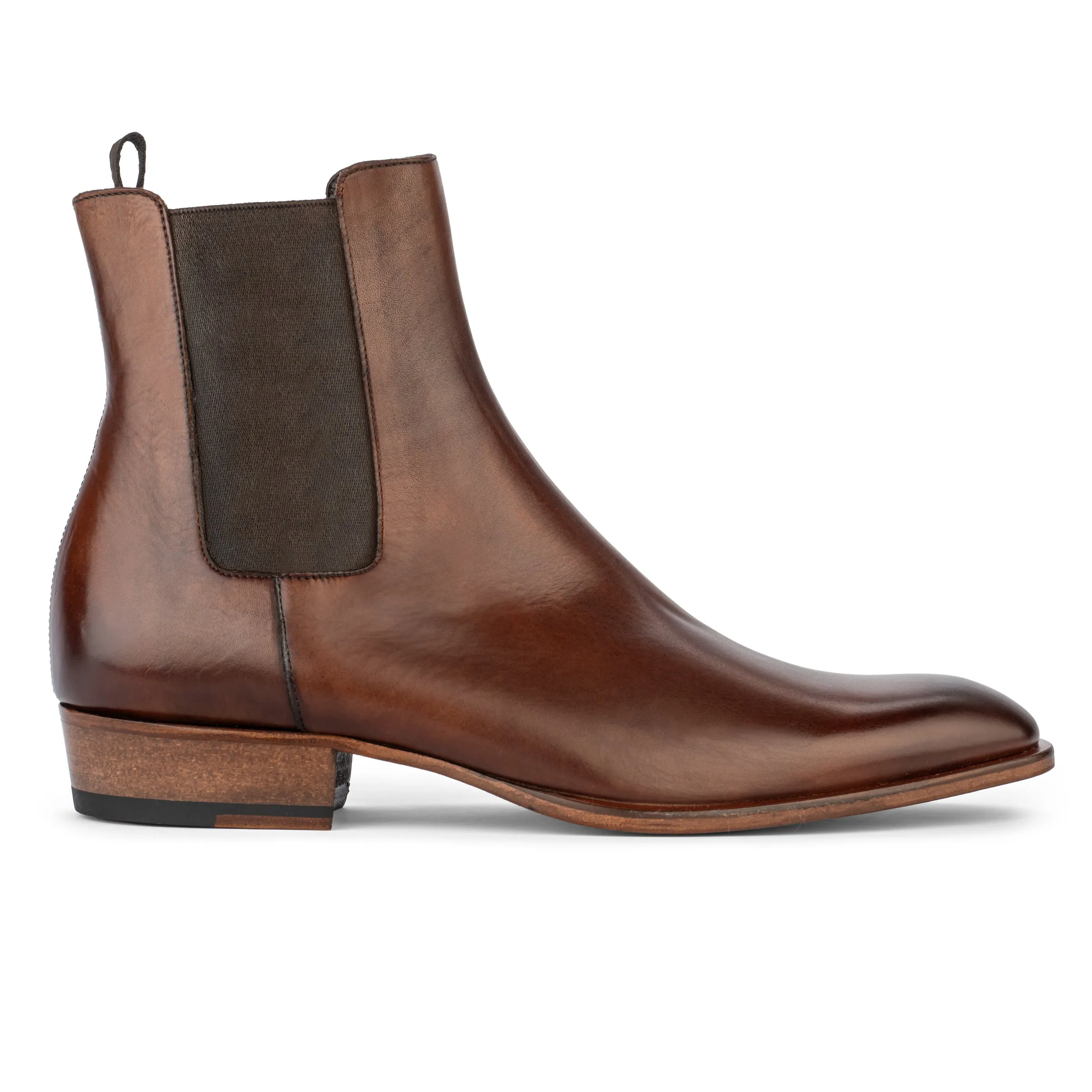 Myles Burnished Brown Calf Chelsea Boot