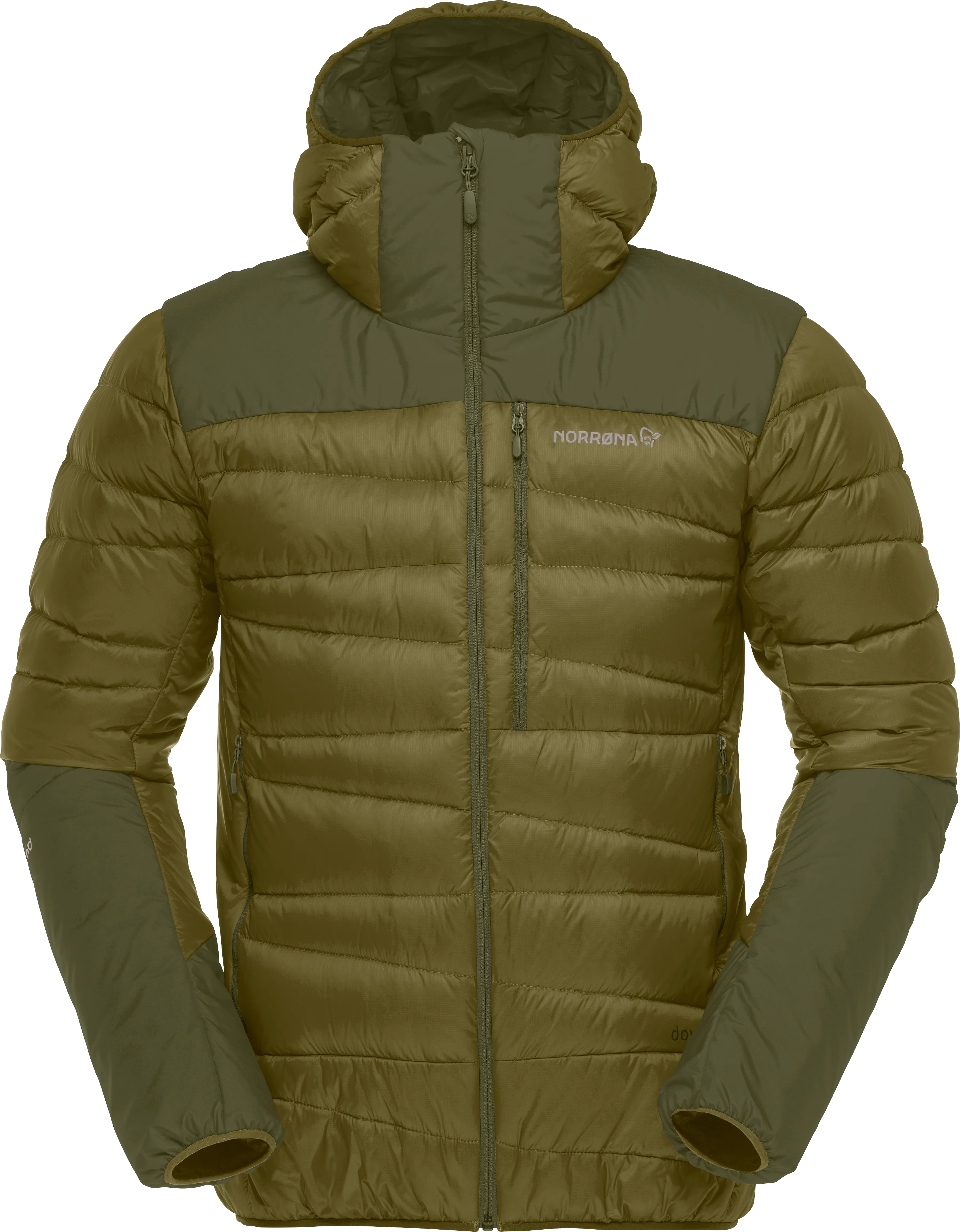 Norrøna Men's Falketind Down750 Hood Olive Drab/Olive Night | Buy Norrøna Men's Falketind Down750 Hood Olive Drab/Oliv