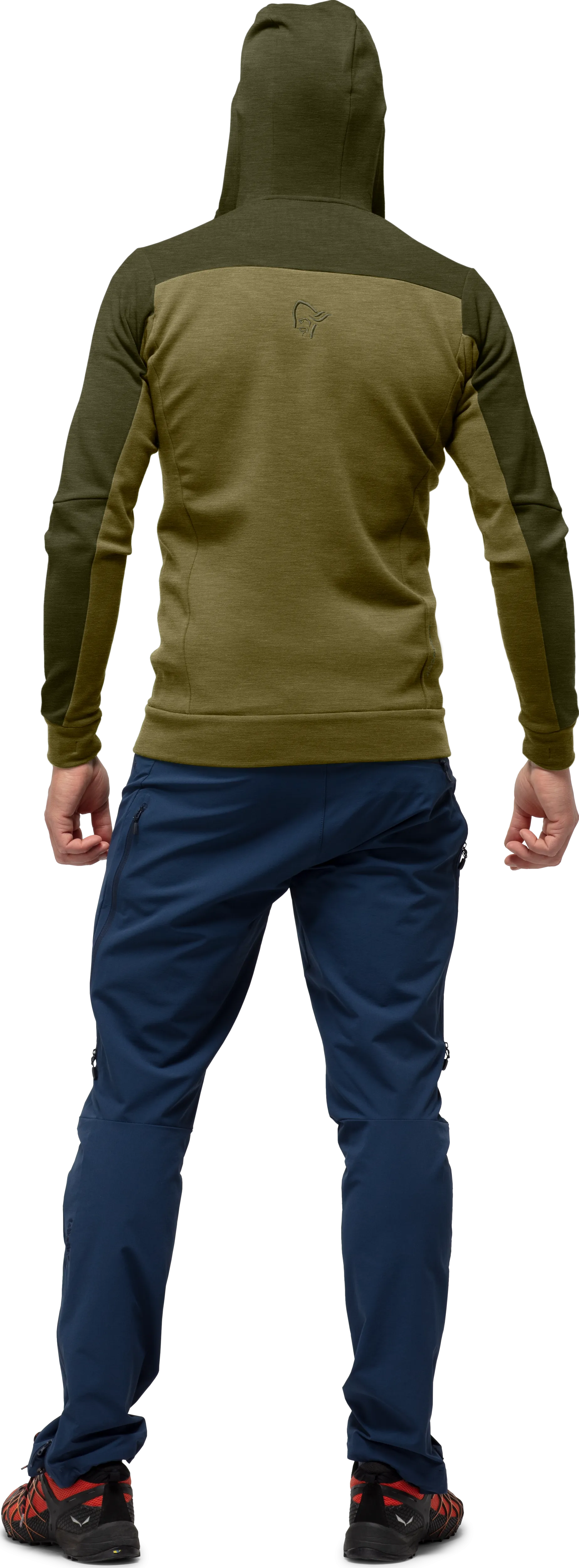 Norrøna Men's Falketind Warmwool2 Stretch Zip Hood Olive Night/Olive Drab | Buy Norrøna Men's Falketind Warmwool2 Stre