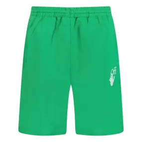 OFF WHITE HANDS OFF SKATE TRACK SHORTS GREEN