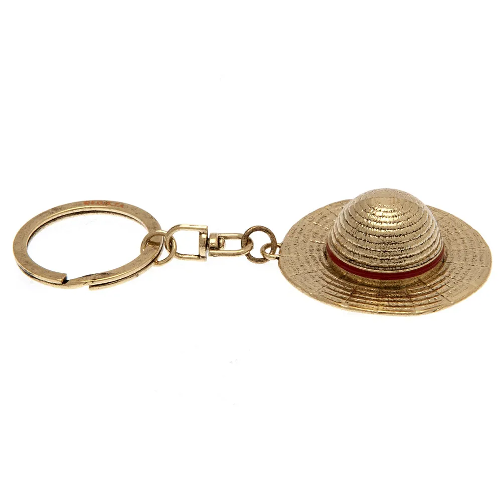 One Piece 3D Metal Keyring Straw Hat