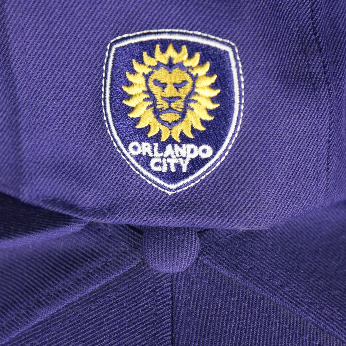 Orlando City Lions Mitchell and Ness Script Snapback Hat