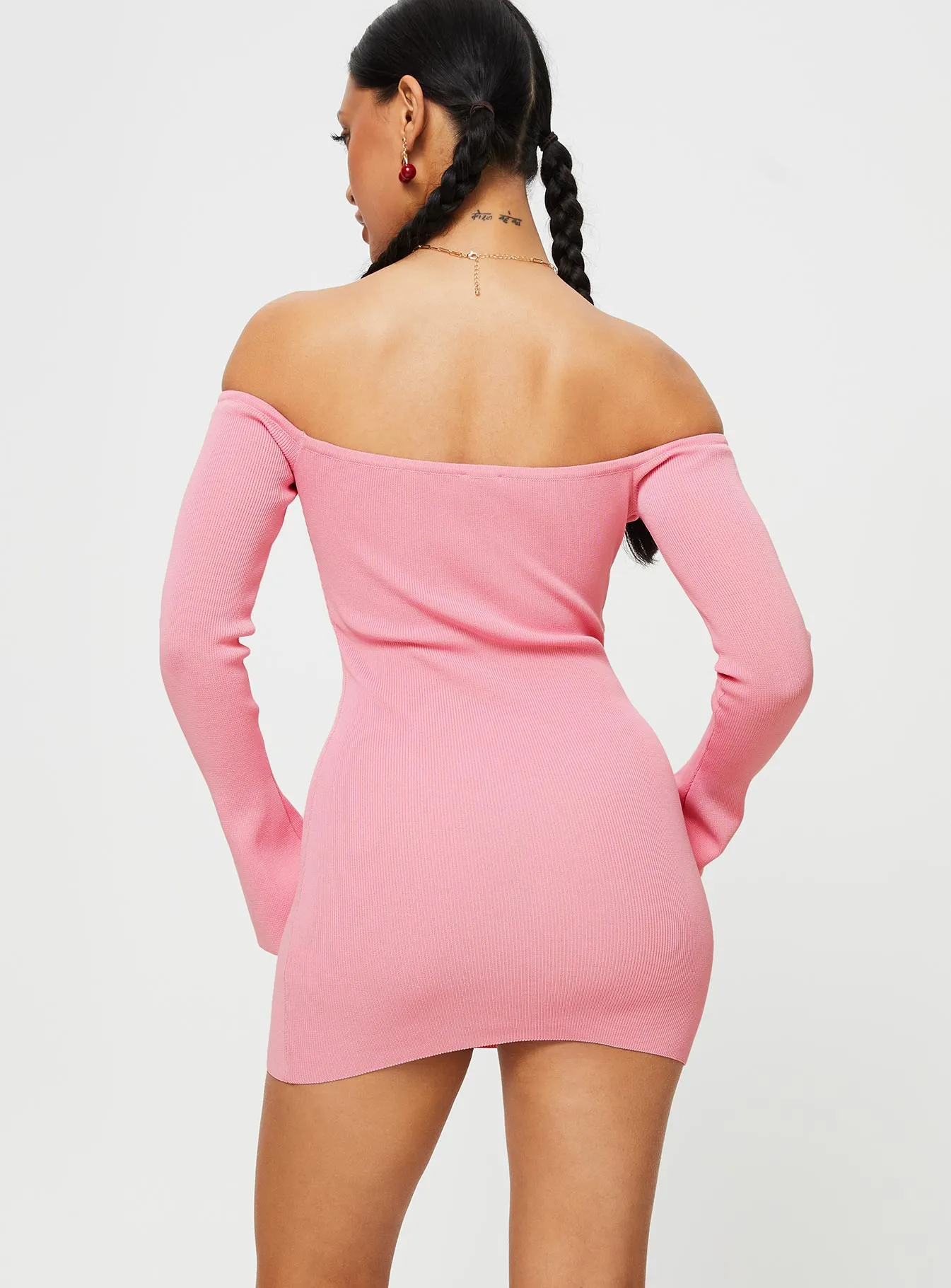 Parisa Long Sleeve Mini Dress Pink