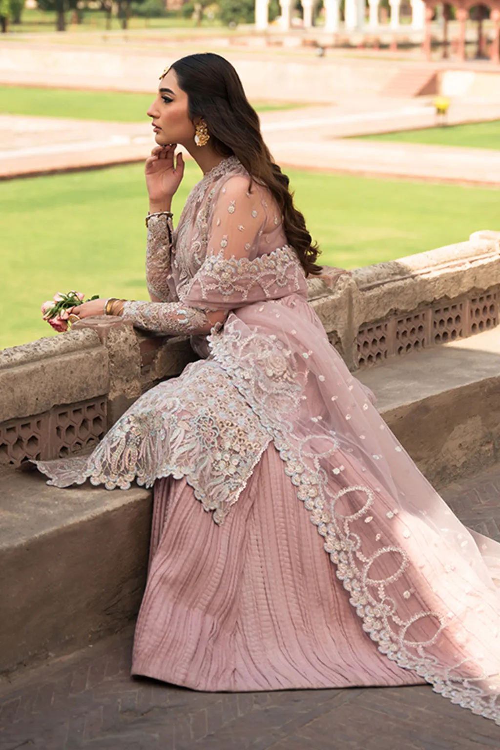 Pehli Nazar by Ayzel Embroidered Net Unstitched 3Pc Suit D-05 Mussarat