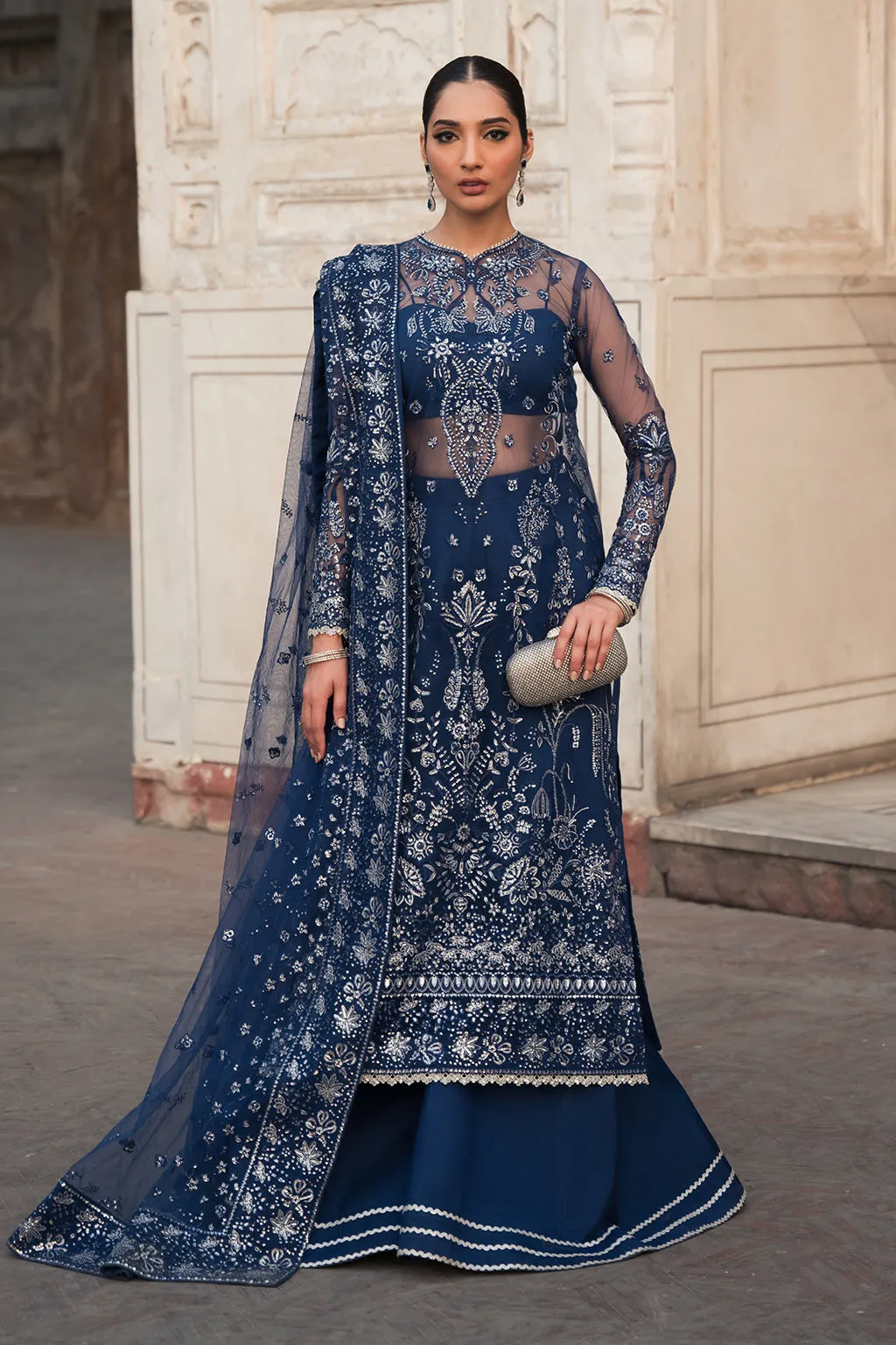 Pehli Nazar by Ayzel Embroidered Net Unstitched 3Pc Suit D-08 Zarina