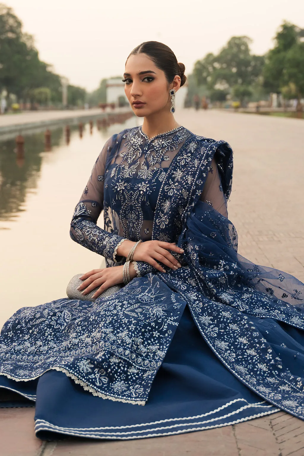 Pehli Nazar by Ayzel Embroidered Net Unstitched 3Pc Suit D-08 Zarina