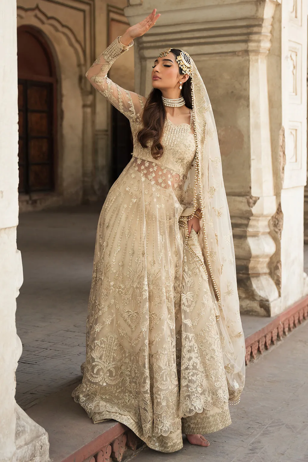 Pehli Nazar by Ayzel Embroidered Net Unstitched 3Pc Suit D-10 Shahana