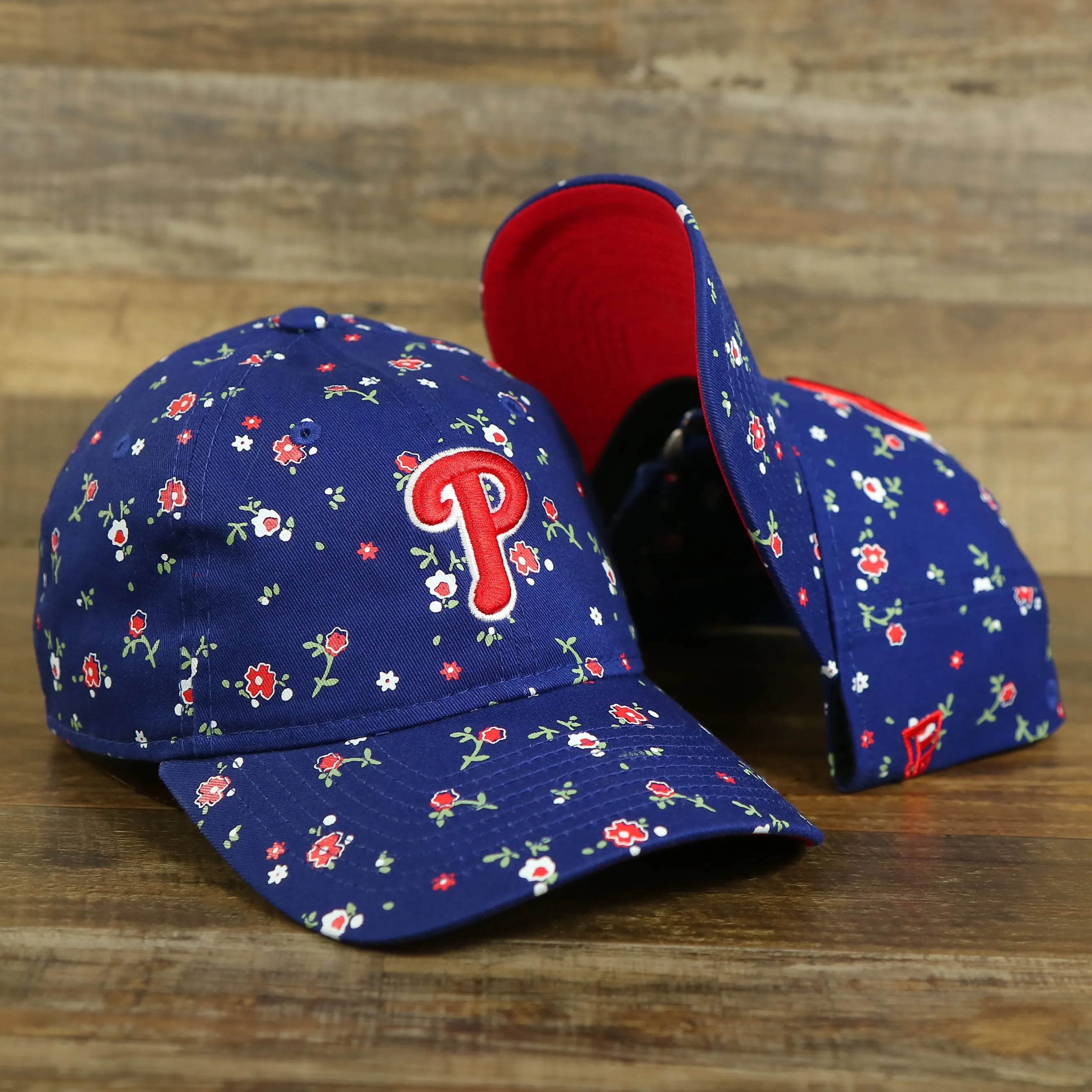 Philadelphia Phillies Ladies Floral Bloom Micro Flower Pattern 9Twenty Dad Hat | Womens Floral Phillies Hat