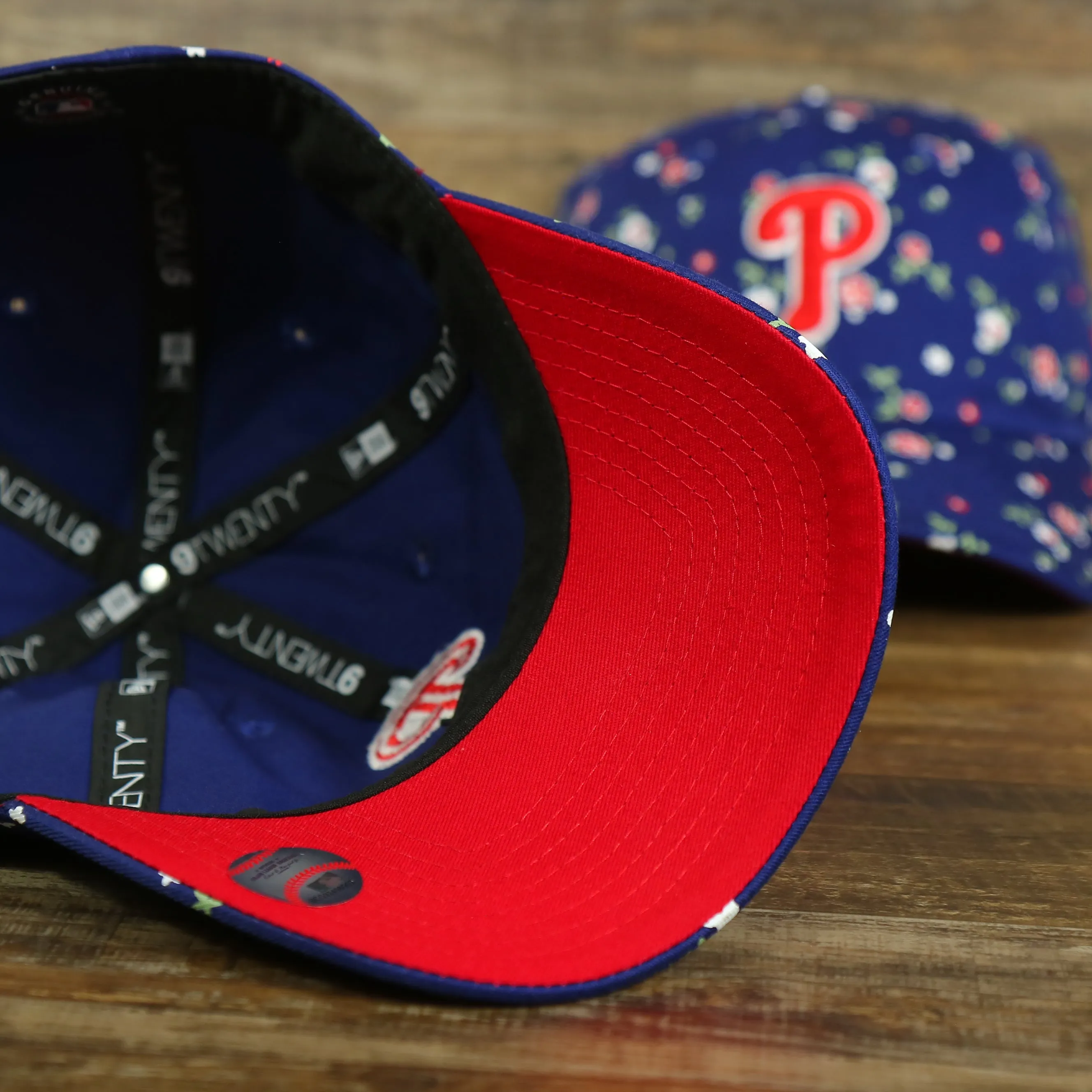 Philadelphia Phillies Ladies Floral Bloom Micro Flower Pattern 9Twenty Dad Hat | Womens Floral Phillies Hat