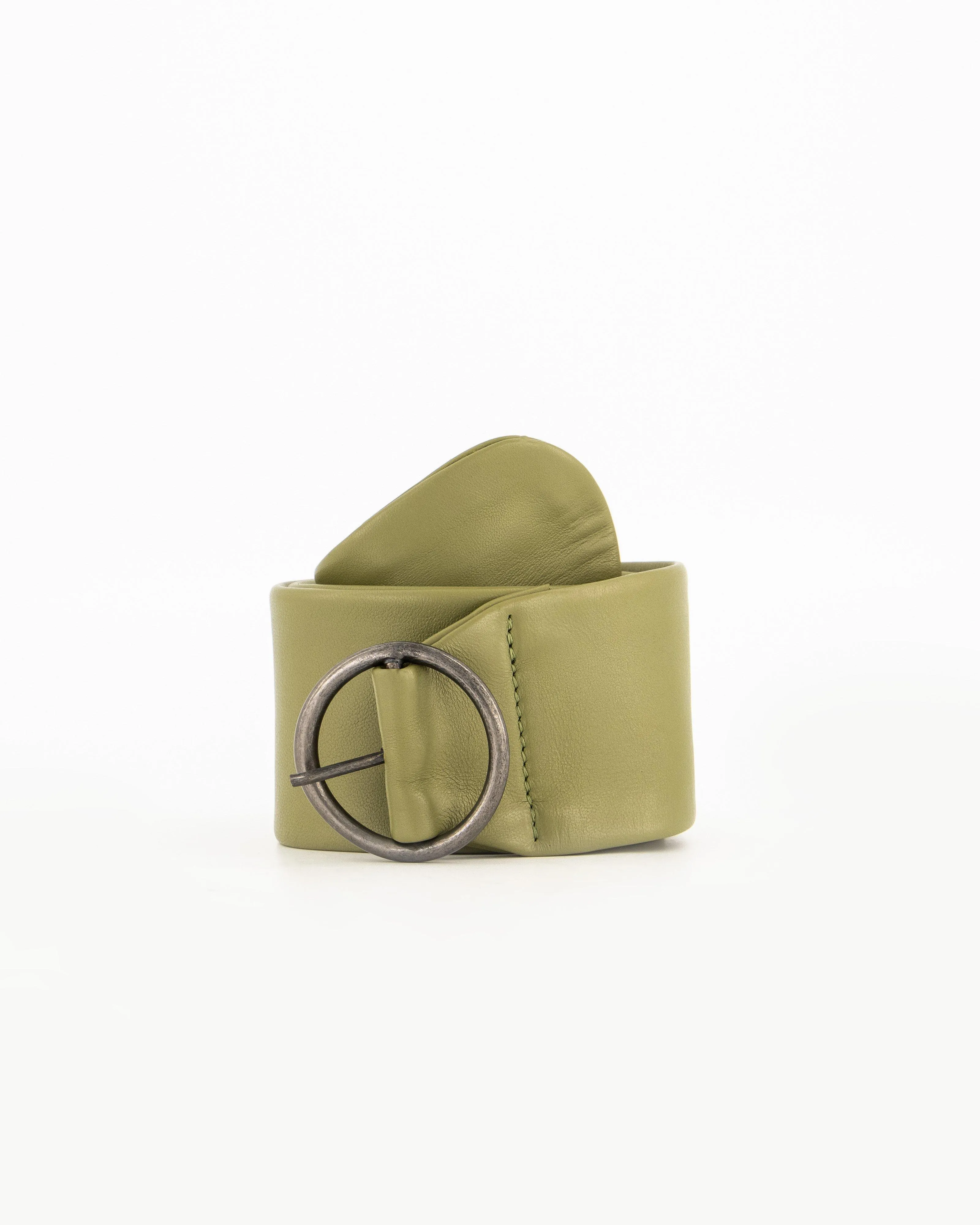 Phoebe Wide Leather Waist Belt | Old Khaki