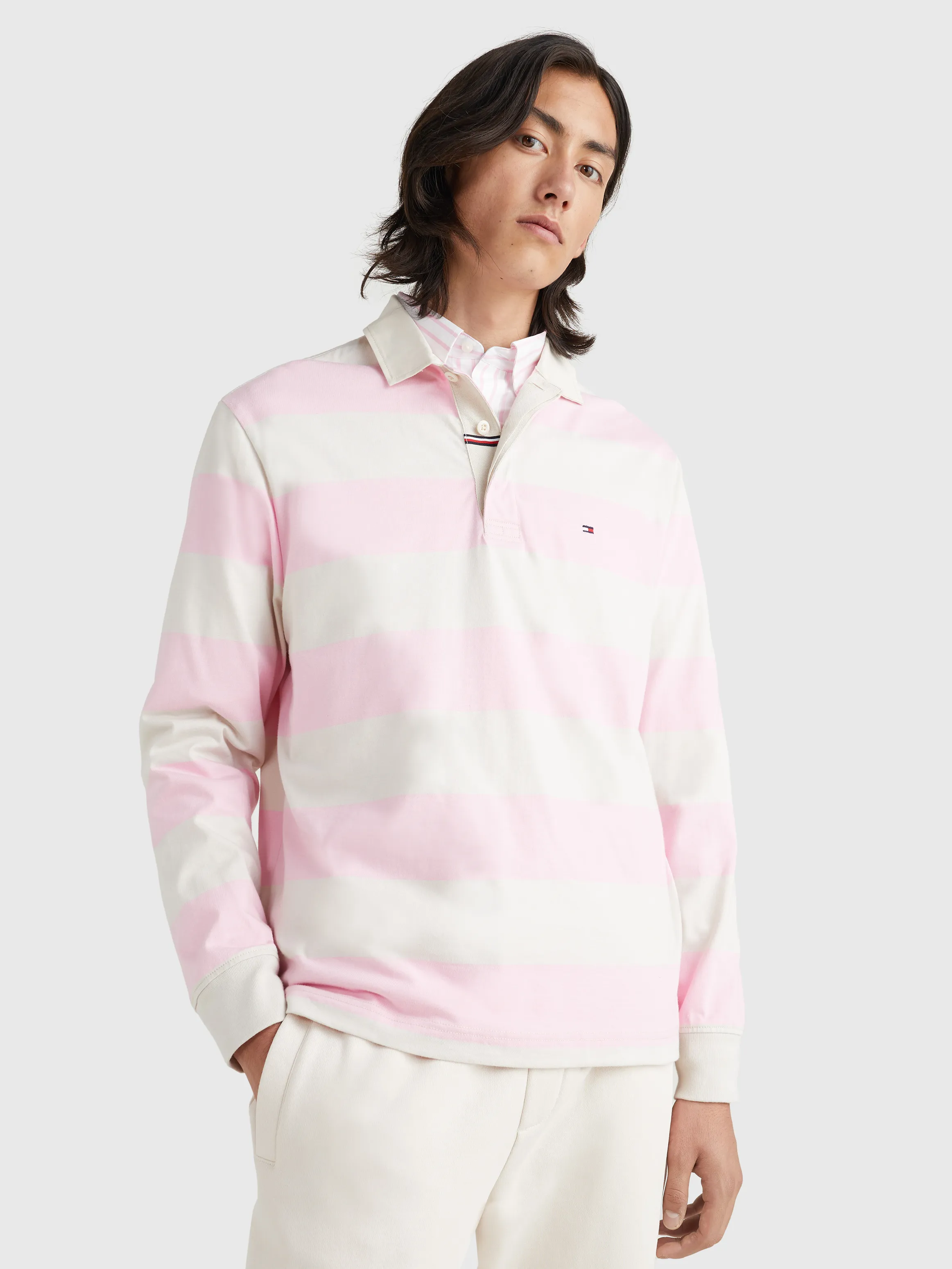 Prep Stripe Casual Fit Rugby Shirt | Sweatshirts & Hoodies | Tommy Hilfiger