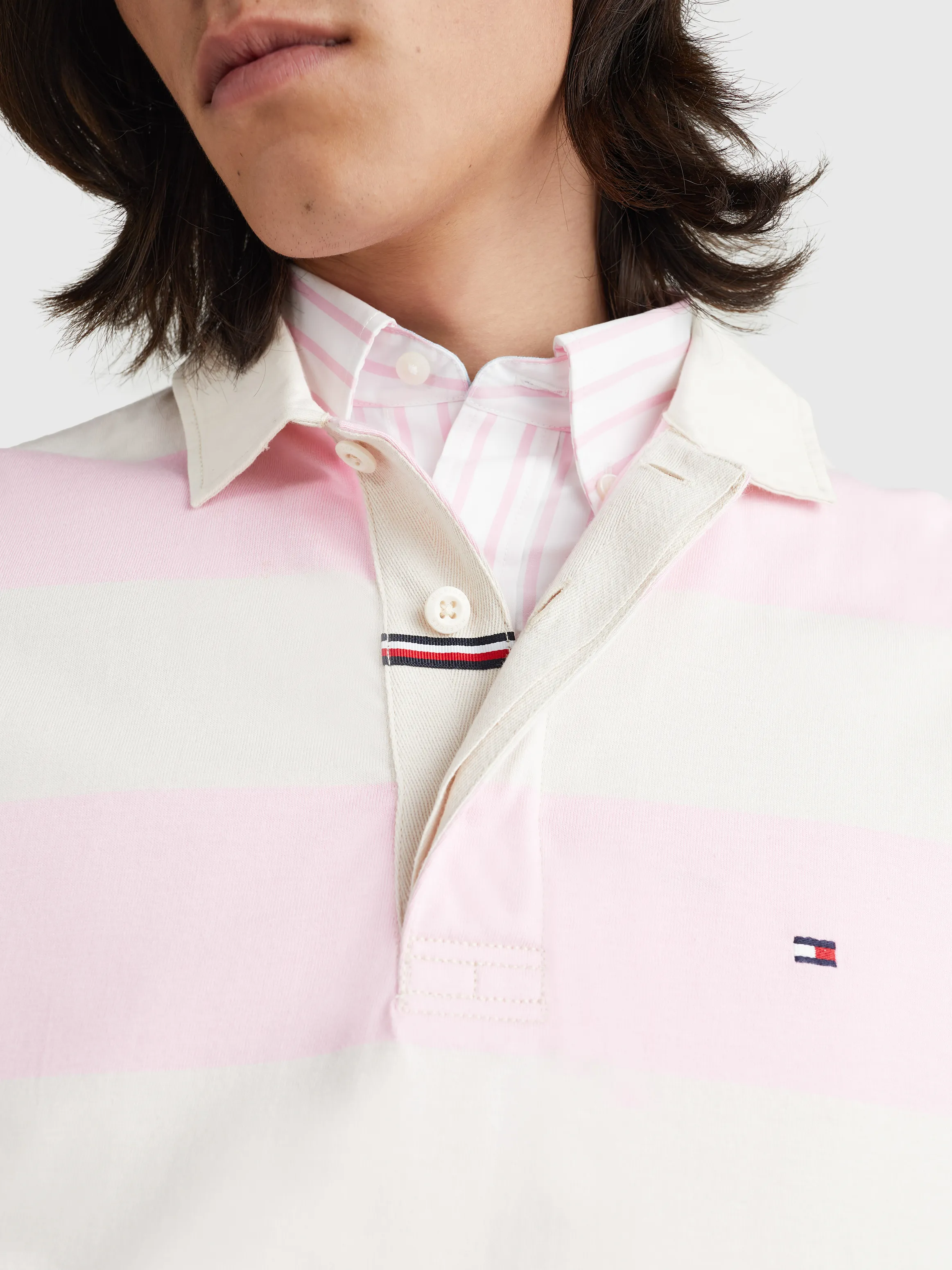 Prep Stripe Casual Fit Rugby Shirt | Sweatshirts & Hoodies | Tommy Hilfiger