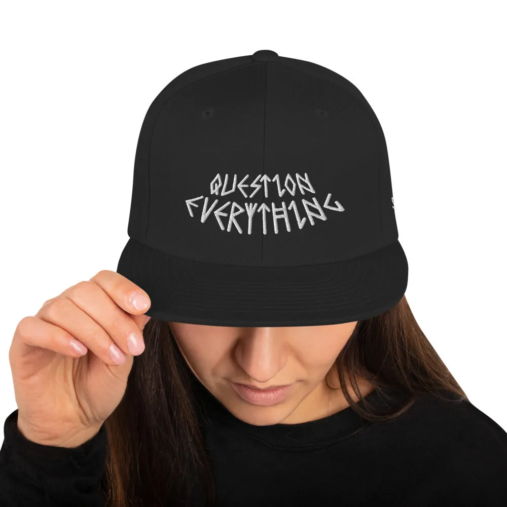 QUESTION EVERYTHING SNAPBACK HAT