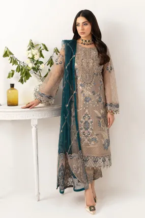 Ramsha Minhal Vol-11 Embroidered Organza Unstitched 3Pc Suit M-1106