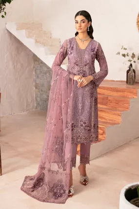 Ramsha Rangoon Vol-12 Luxury Chiffon Unstitched 3Pc Suit D-1208