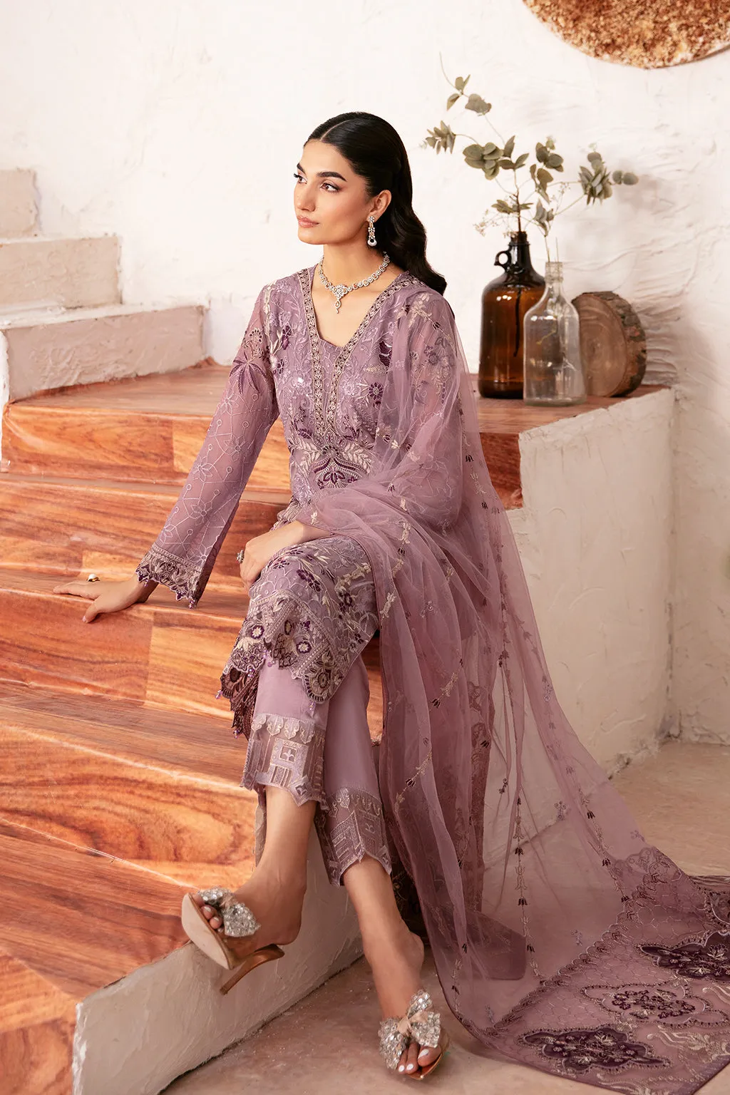 Ramsha Rangoon Vol-12 Luxury Chiffon Unstitched 3Pc Suit D-1208