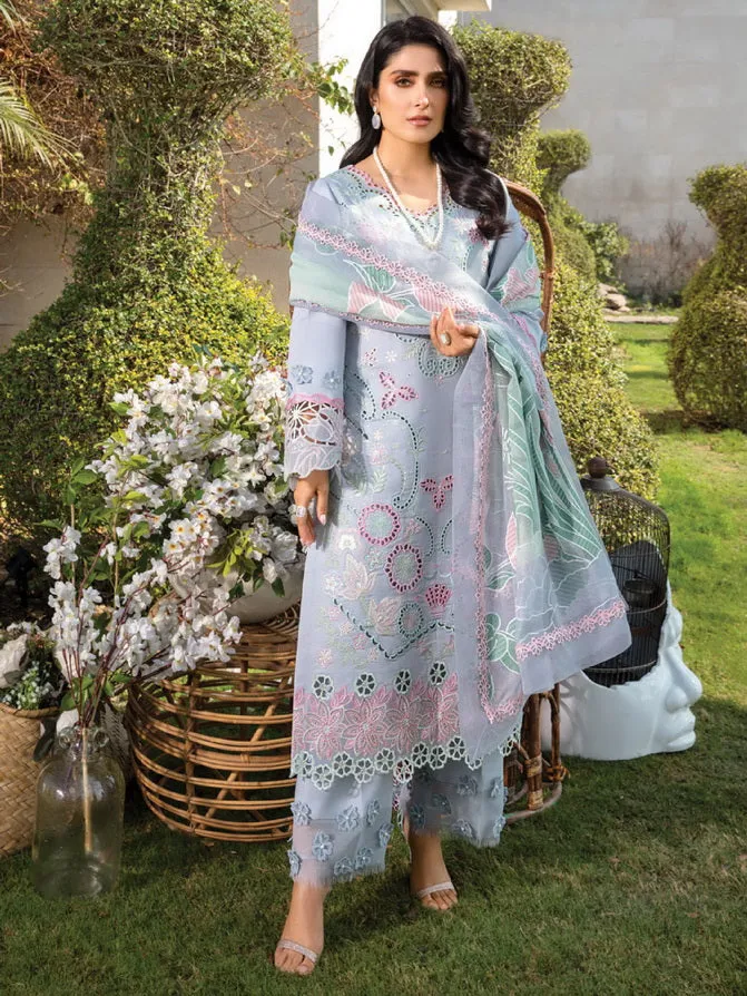 Rang Rasiya Premium Embroidered Lawn Unstitched 3Pc Suit D-01 MEHRMAH