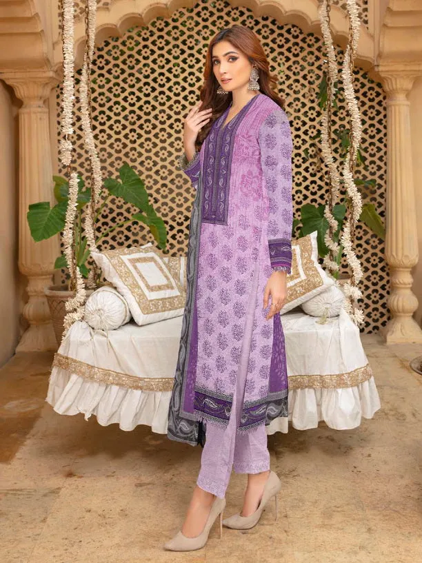 Rashk e Qamar Hajra Exclusive Dabi Lawn Unstitched 3Pc Suit D-06