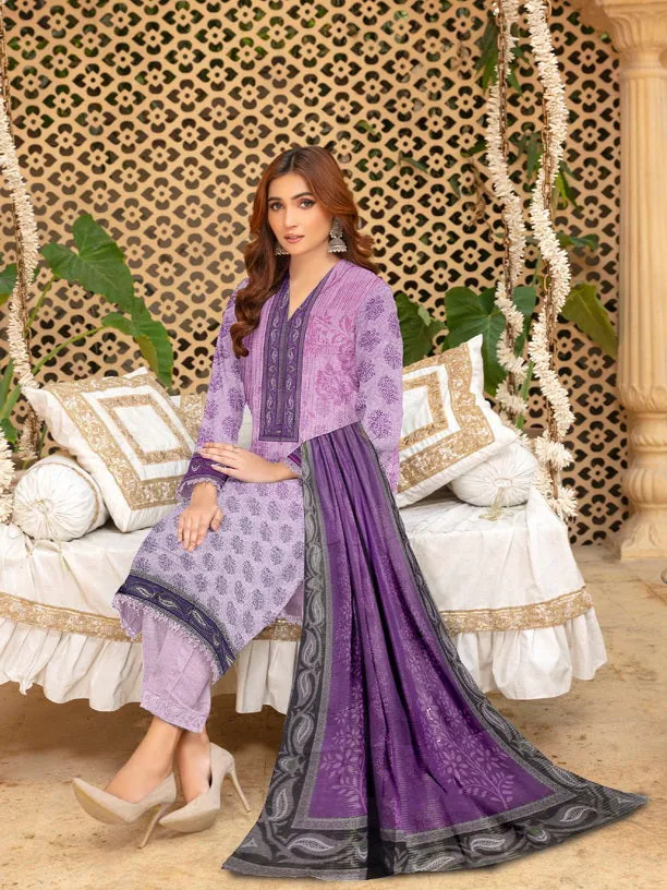 Rashk e Qamar Hajra Exclusive Dabi Lawn Unstitched 3Pc Suit D-06