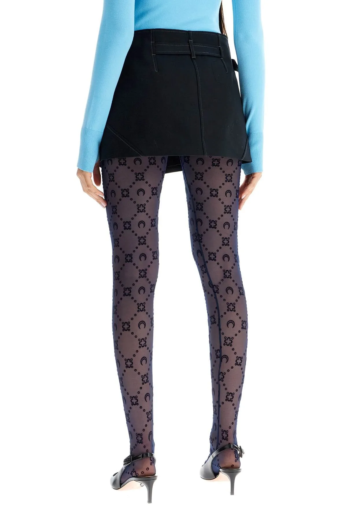 recycled mesh moonogram tights