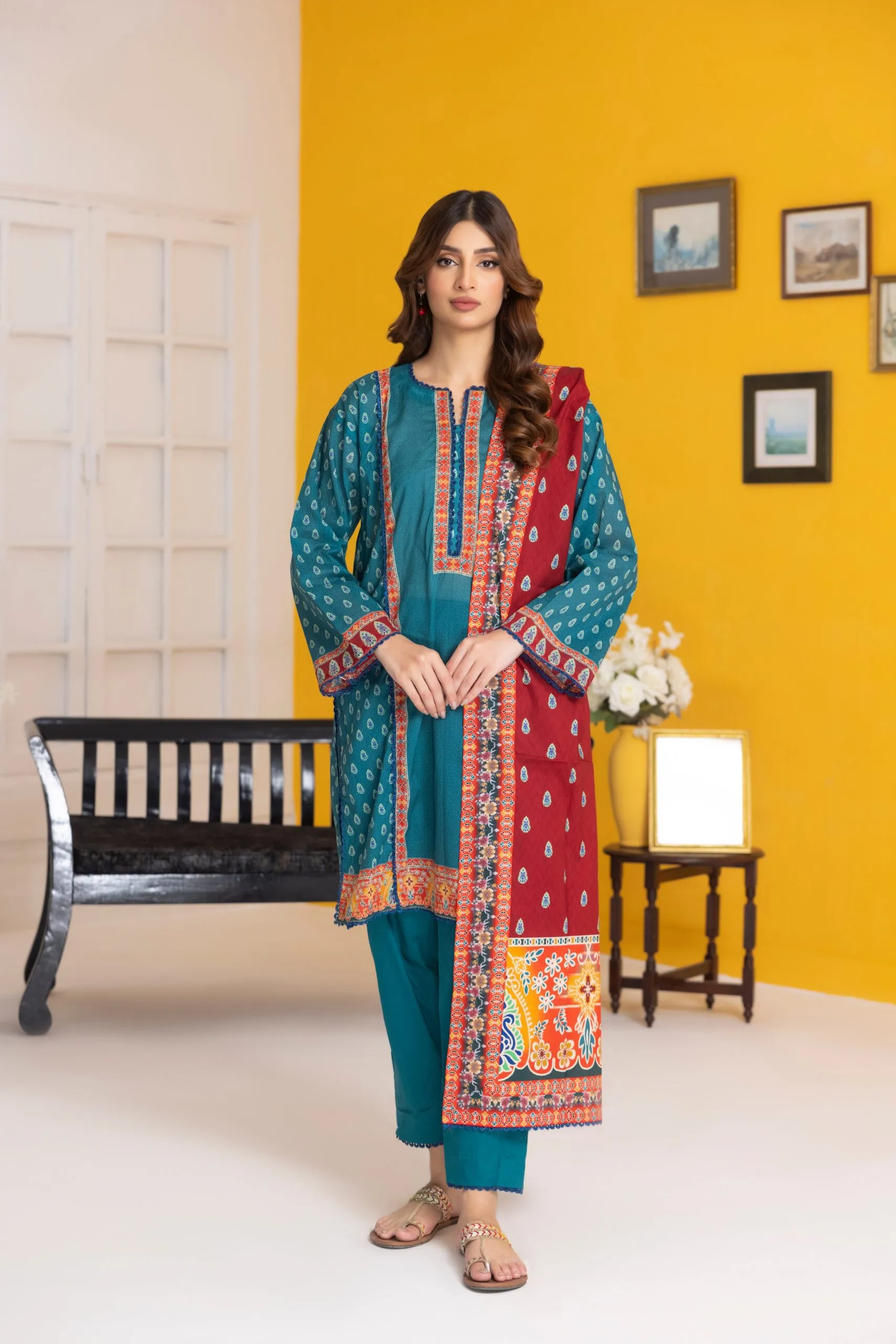 Regalia Salina Vol-25 Unstitched Digital Printed Lawn 3Pc Suit S25-04