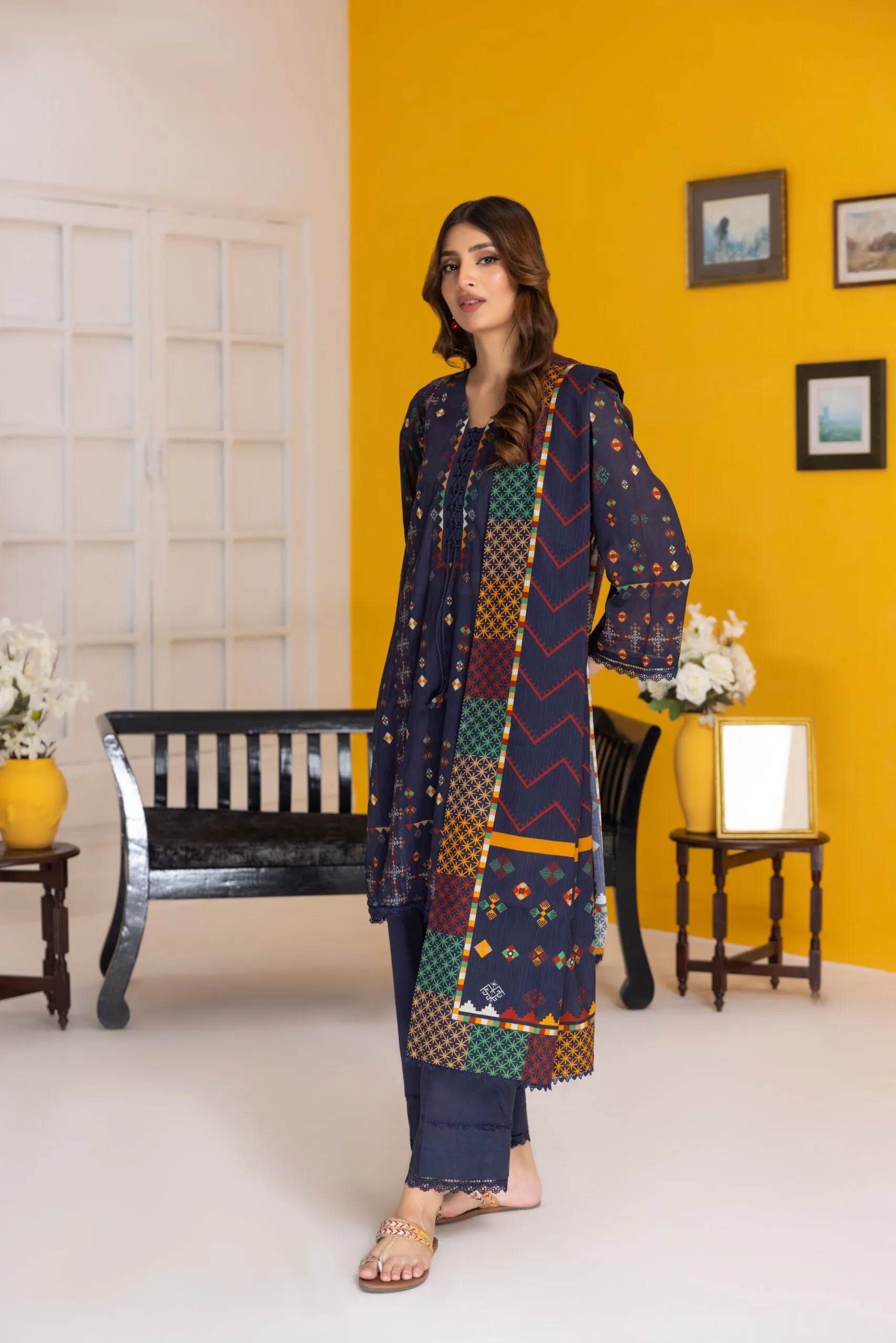 Regalia Salina Vol-25 Unstitched Digital Printed Lawn 3Pc Suit S25-05