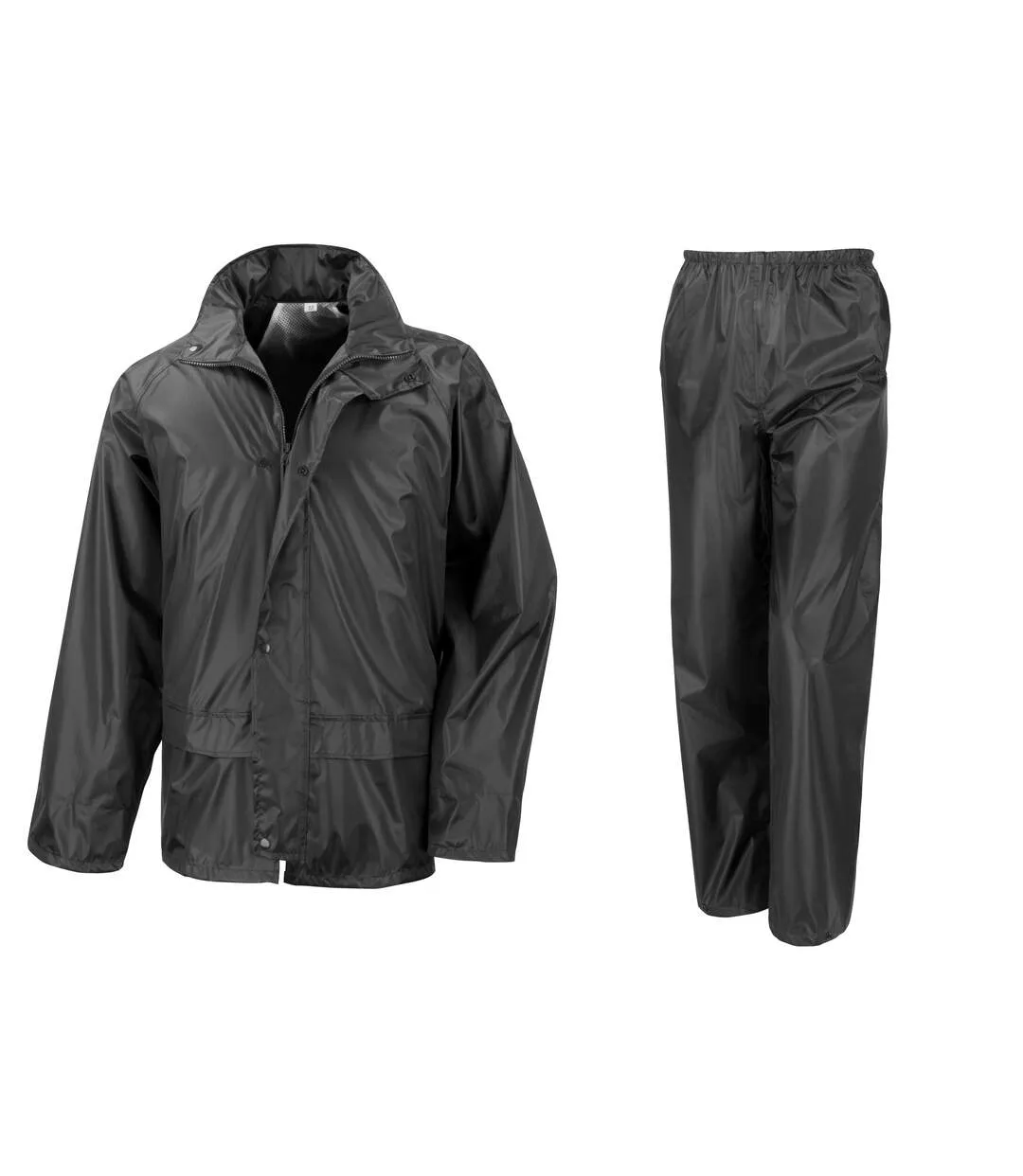 Result Mens Core Rain Suit (Pants And Jacket Set) (Black) - UTBC916