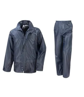 Result Mens Core Rain Suit (Pants And Jacket Set) (Navy Blue) - UTBC916