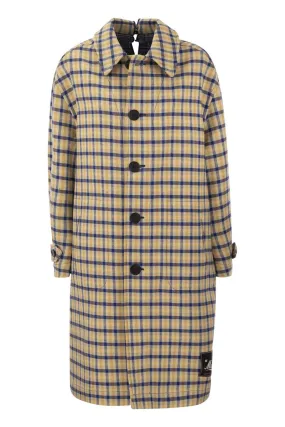 REVERSIBLE WOOL COAT WITH CHECK PATTERN