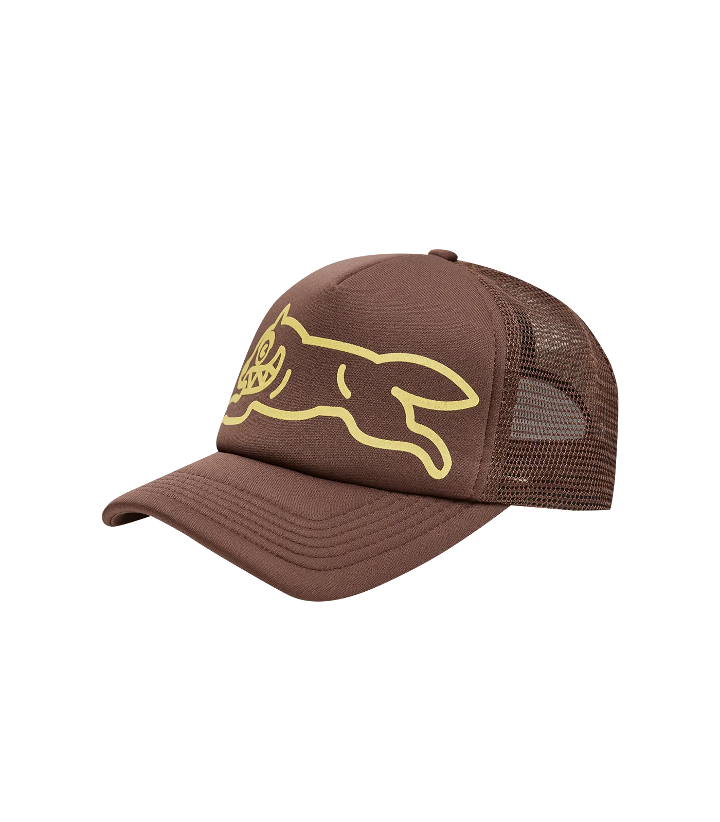 RUNNING DOG TRUCKER HAT - BROWN