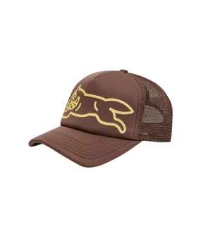 RUNNING DOG TRUCKER HAT - BROWN