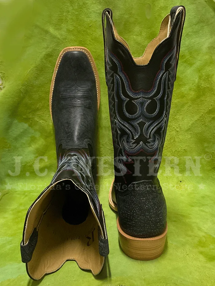 R.Watson RW7103-1 Mens Cape Buffalo Western Boot Midnight Blue