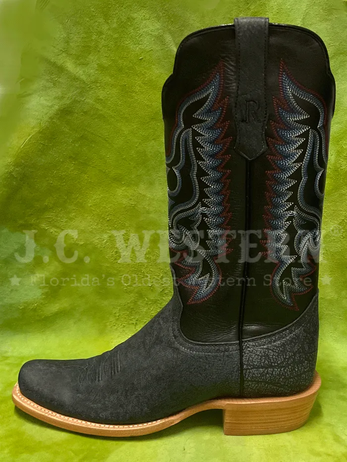 R.Watson RW7103-1 Mens Cape Buffalo Western Boot Midnight Blue