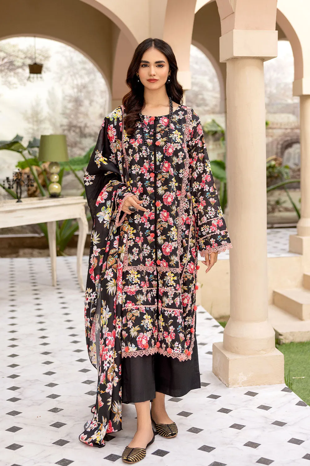 Safwa Praha Vol-01 Fine Digital Printed Lawn Unstitched 3Pc Suit SPH-03