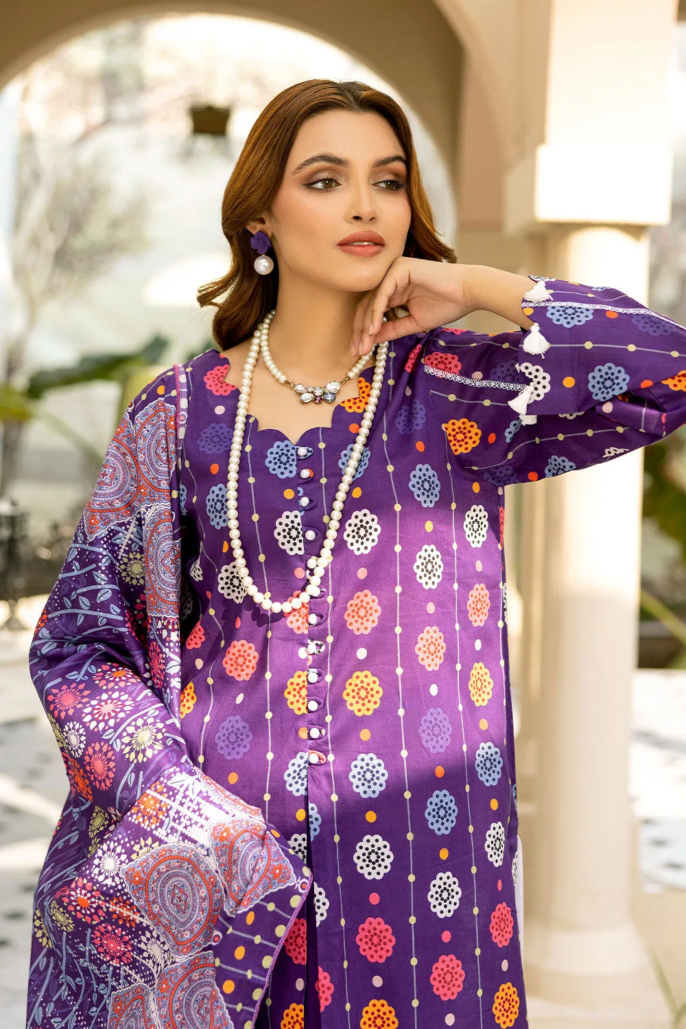 Safwa Praha Vol-01 Fine Digital Printed Lawn Unstitched 3Pc Suit SPH-04