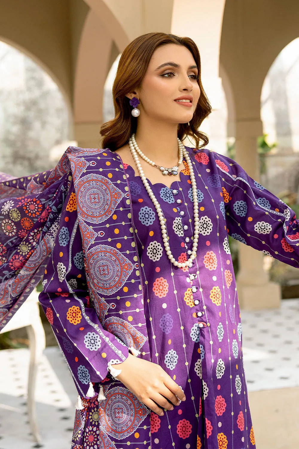 Safwa Praha Vol-01 Fine Digital Printed Lawn Unstitched 3Pc Suit SPH-04