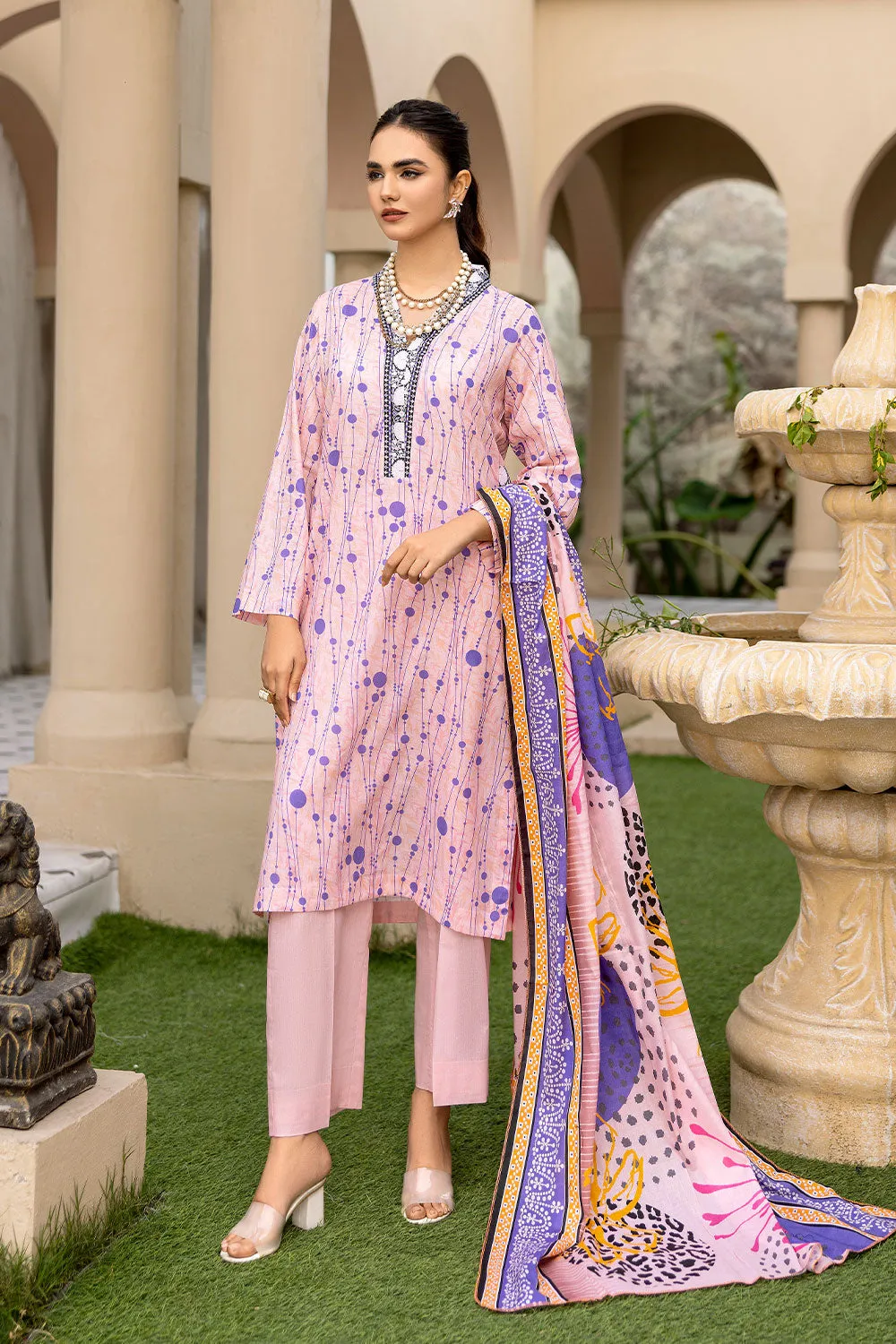 Safwa Praha Vol-01 Fine Digital Printed Lawn Unstitched 3Pc Suit SPH-07