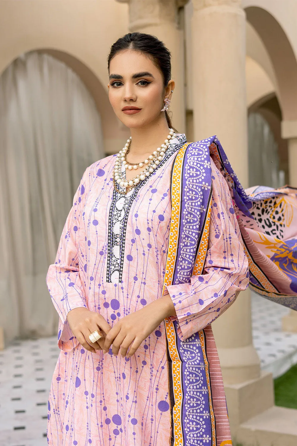 Safwa Praha Vol-01 Fine Digital Printed Lawn Unstitched 3Pc Suit SPH-07