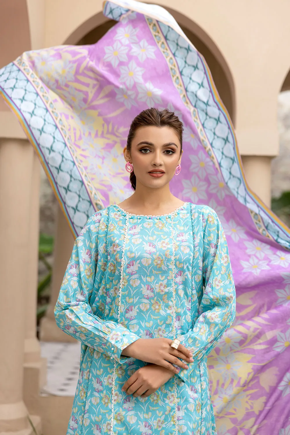 Safwa Praha Vol-01 Fine Digital Printed Lawn Unstitched 3Pc Suit SPH-09