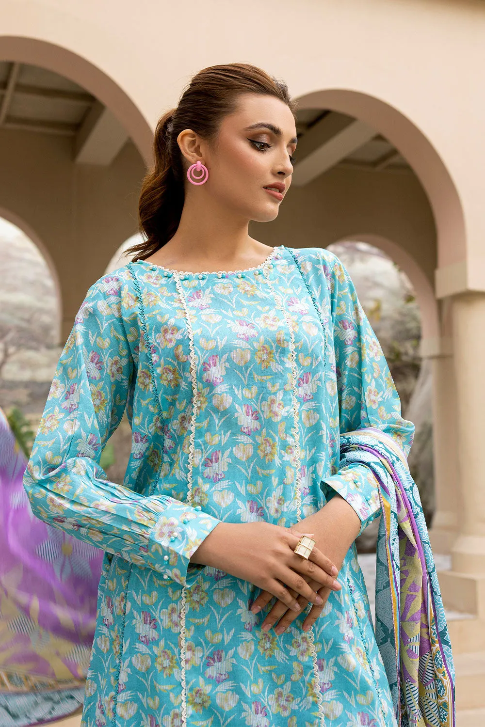 Safwa Praha Vol-01 Fine Digital Printed Lawn Unstitched 3Pc Suit SPH-09