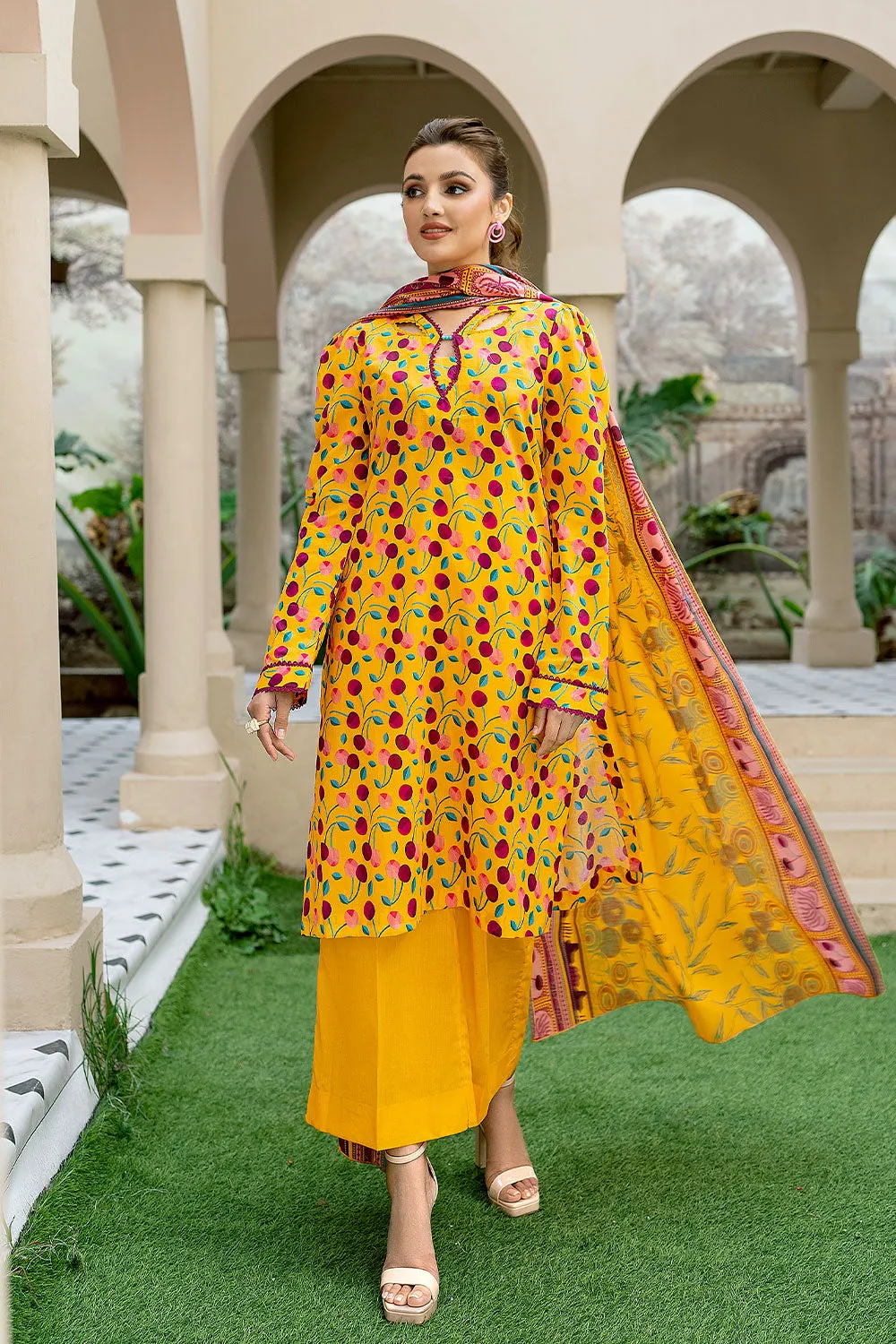 Safwa Praha Vol-01 Fine Digital Printed Lawn Unstitched 3Pc Suit SPH-10