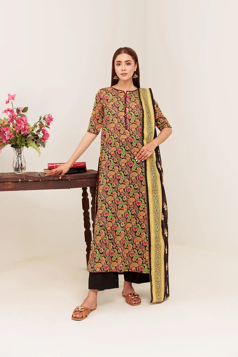 Safwa Praha Vol-02 Digital Printed Lawn Unstitched 3Pc Suit SPH-15