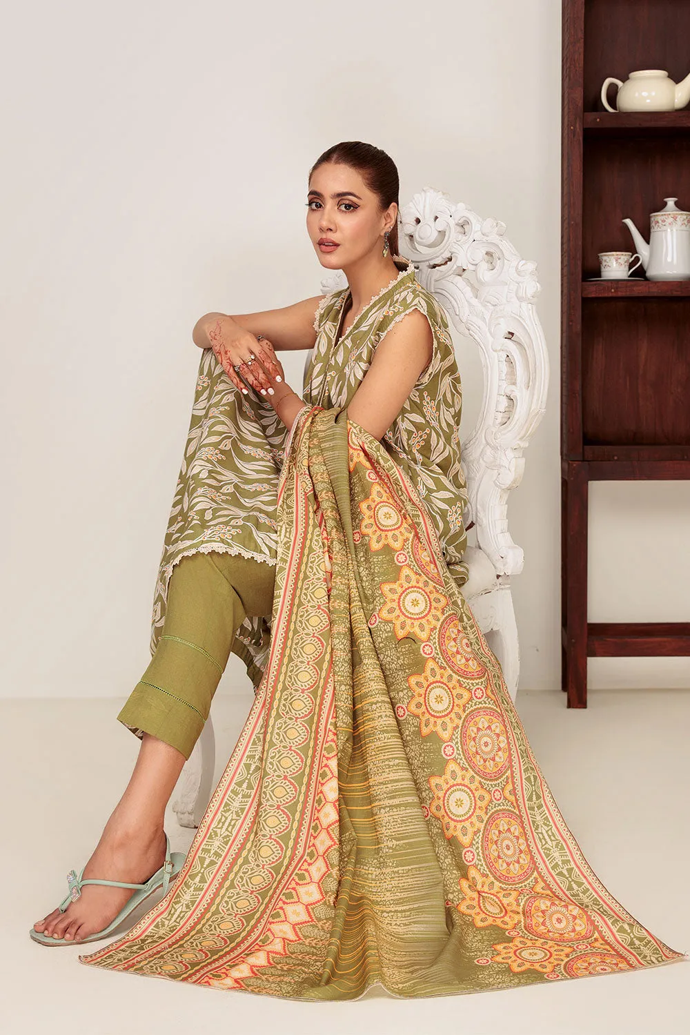 Safwa Praha Vol-02 Digital Printed Lawn Unstitched 3Pc Suit SPH-18