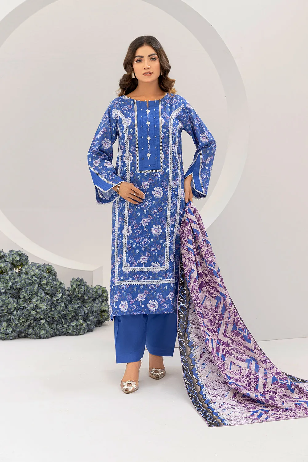 Safwa Praha Vol-03 Digital Printed Lawn Unstitched 3Pc Suit SPH-22