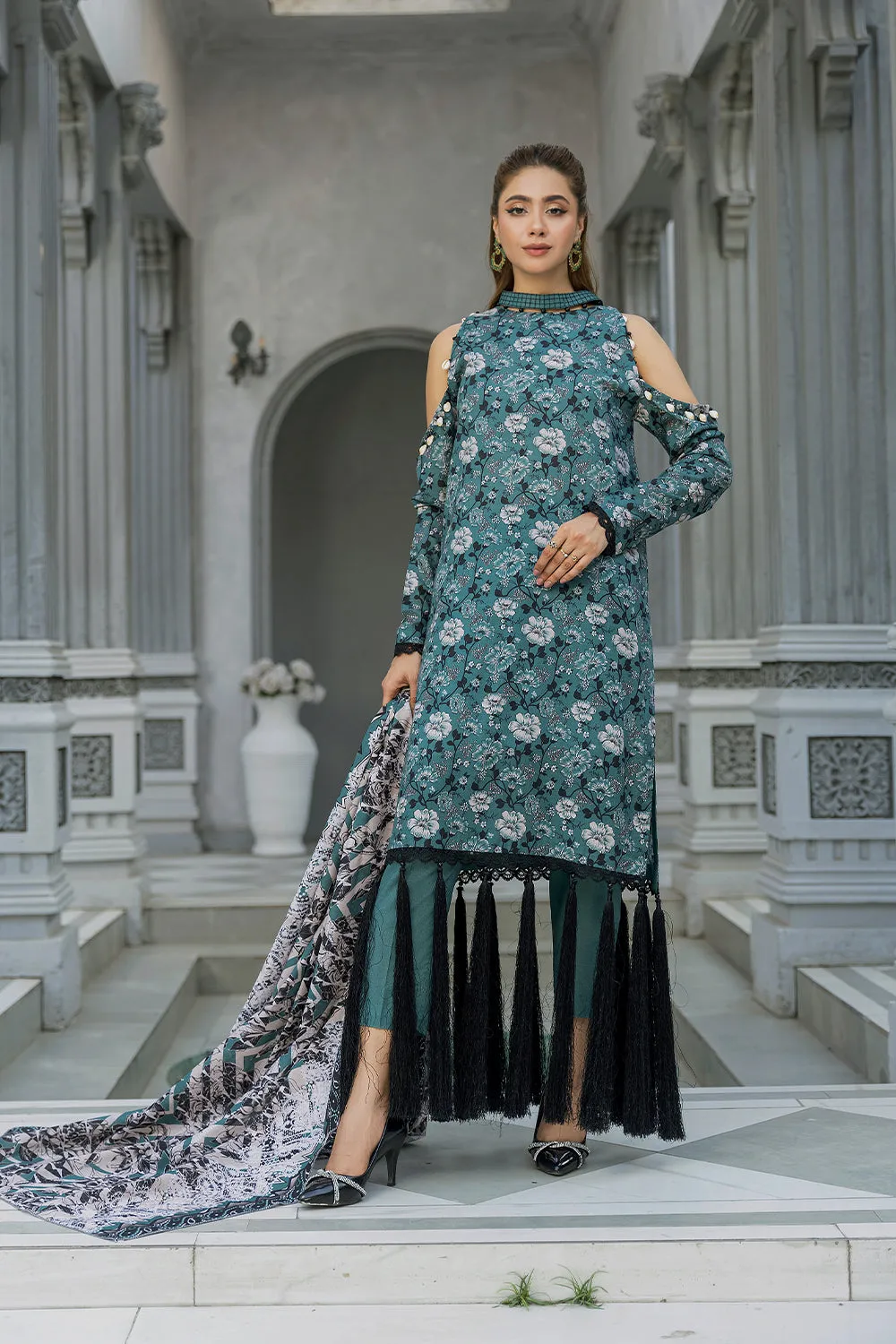 Safwa Praha Vol-04 Digital Printed Lawn Unstitched 3Pc Suit SPH-40