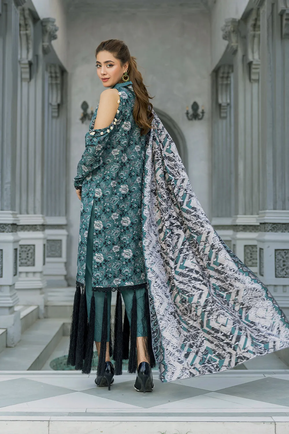 Safwa Praha Vol-04 Digital Printed Lawn Unstitched 3Pc Suit SPH-40