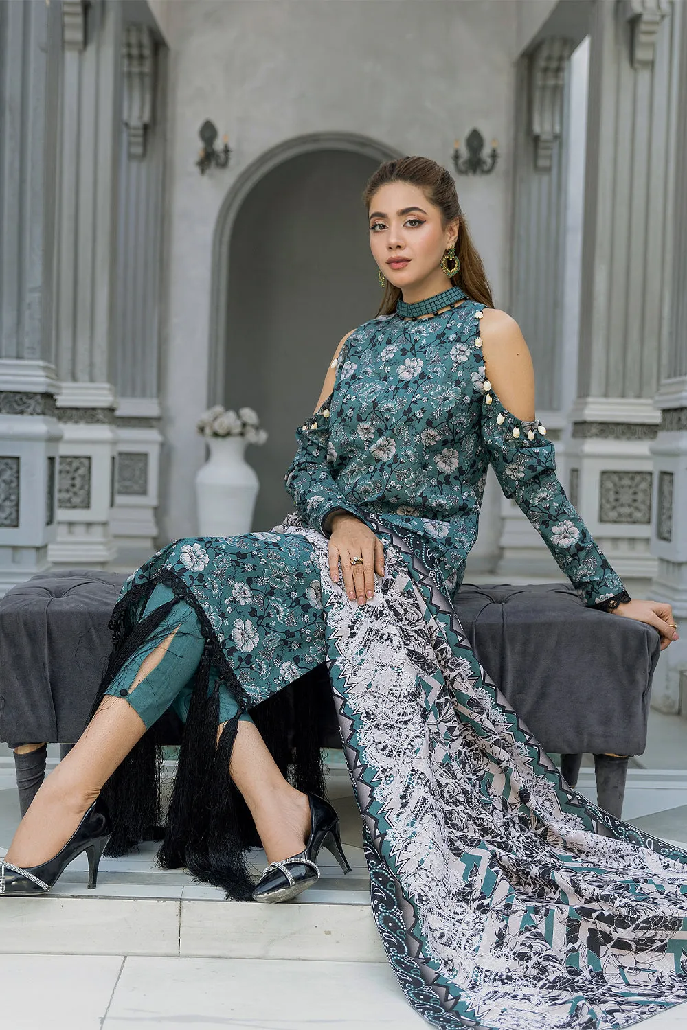 Safwa Praha Vol-04 Digital Printed Lawn Unstitched 3Pc Suit SPH-40