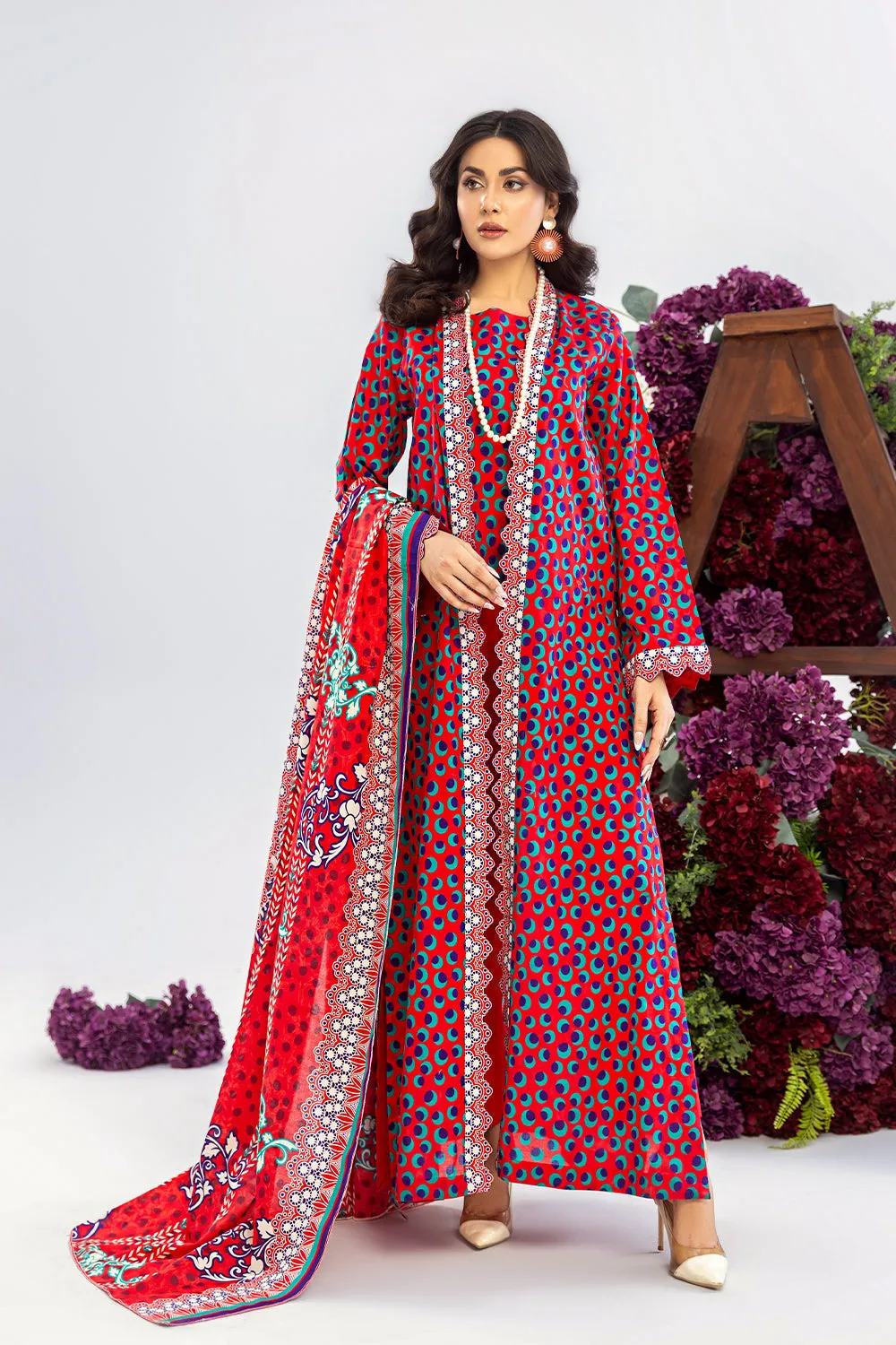 Safwa Praha Vol-06 Digital Printed Lawn Unstitched 3Pc Suit SPH-56