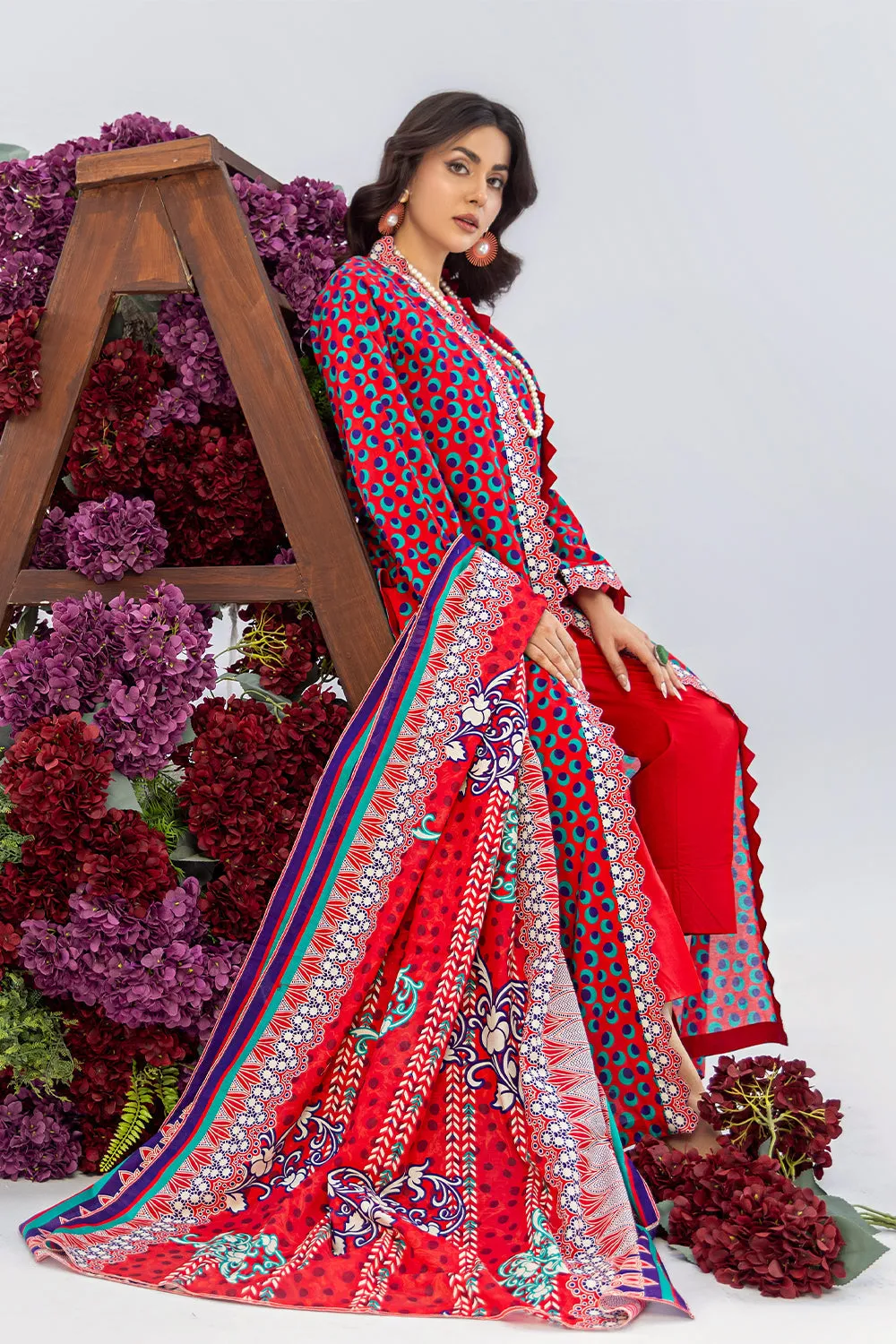 Safwa Praha Vol-06 Digital Printed Lawn Unstitched 3Pc Suit SPH-56