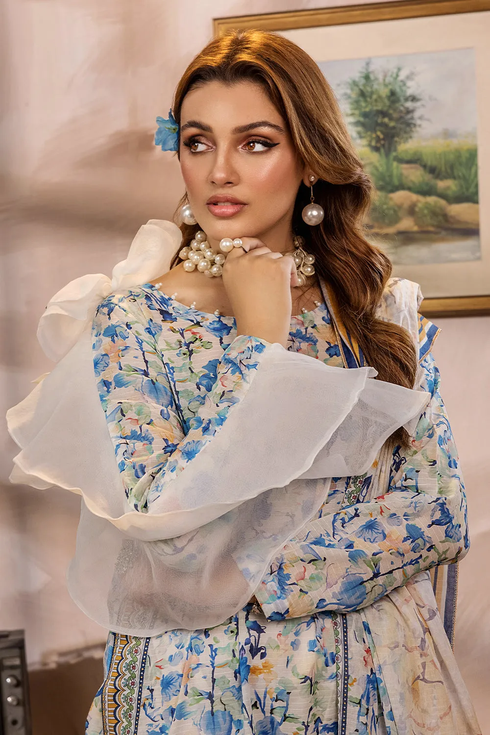 Safwa Safron Vol-03 Fine Digital Printed Lawn Unstitched 3Pc Suit SAF-25